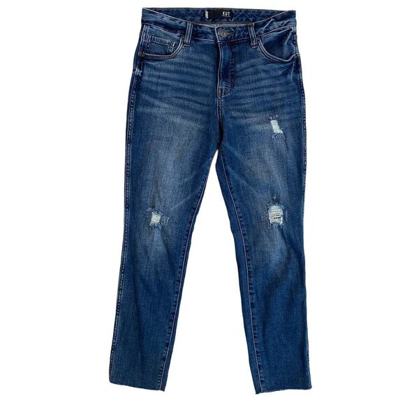 Women’s Kut from the Kloth High Rise Catherine Fab AB Boyfriend Jeans Size 0x27 - Picture 1 of 6
